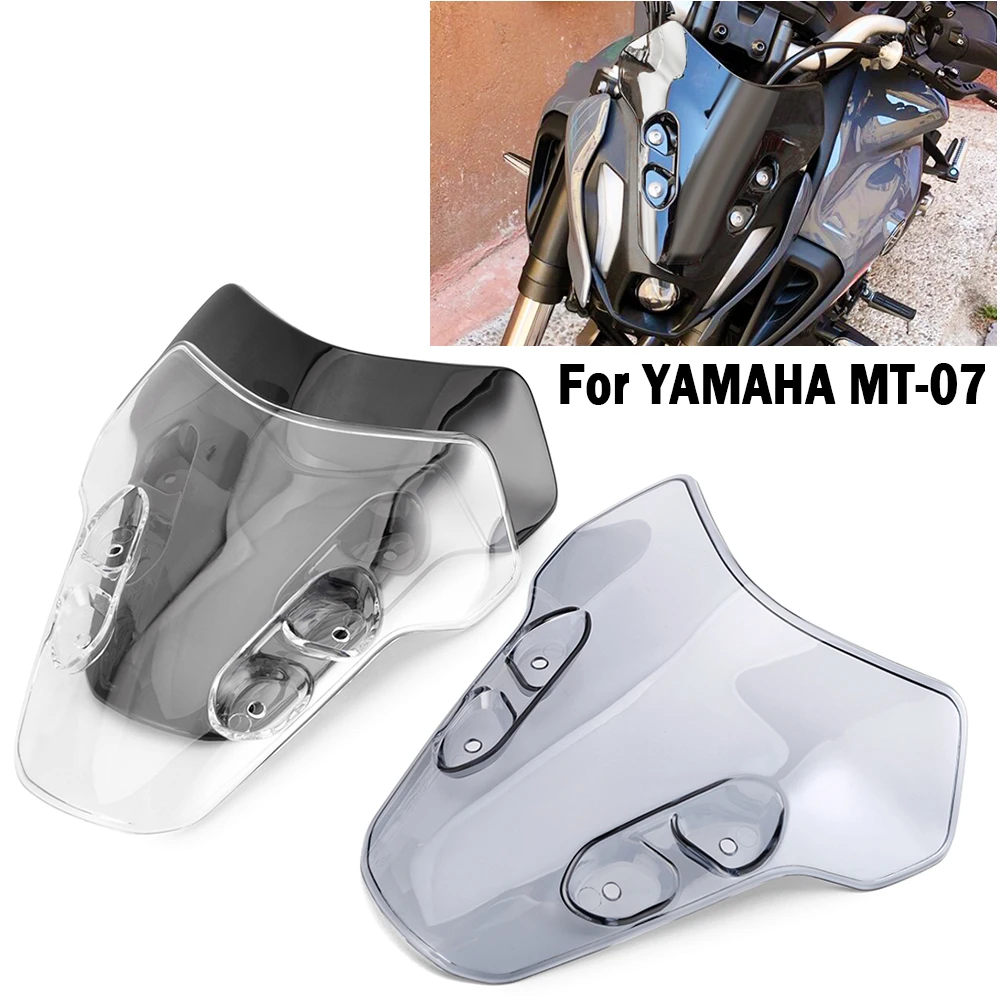 Windscreen Windshield for Yamaha MT07 MT-07 MT 07 2021 2022 2023 Wind Shield Screen Protector Motorcycle Parts