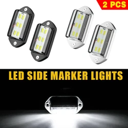 6 LED Car License Number Plate Light 12V 24V For SUV Truck Trailer Van White Side Lamp Bulbs Car Products License Plate Lights