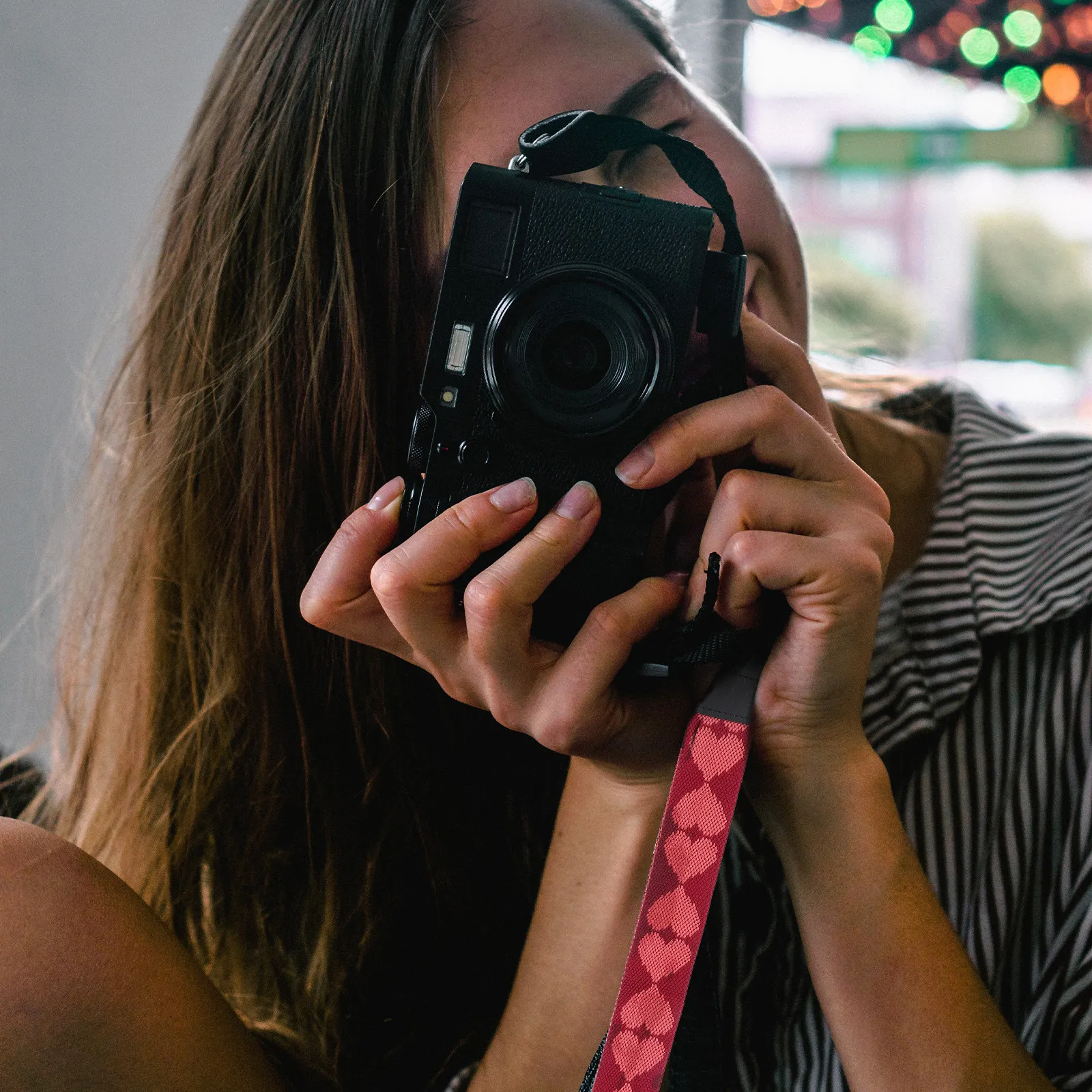 Ergonomic Adjustable Camera Shoulder Belt High-Density Polyester Camera Sling Strap Anti-Slip Design for Travel Outdoor Shooting