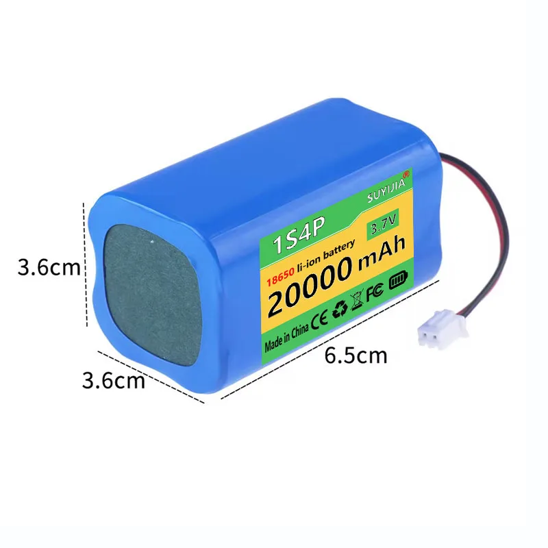1S4P 3.7V 18650 20000mah Rechargeable Lithium Battery Pack Fishing LED Light Bluetooth Speaker 4.2V Emergency DIY Batteries