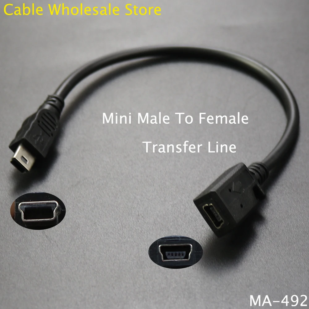 

Cable Wholesale Store 1Pcs Mini Male USB Plug To Micro USB Female Data Charger Cable Adapter Converter Data Cable Transfer Line