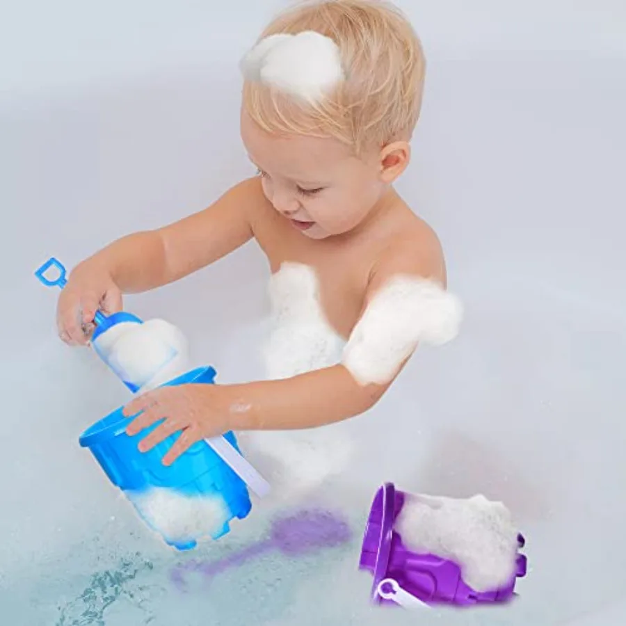 Secchi e pale per castello di sabbia da spiaggia da 6 pollici Set 12 secchi secchi e 12 pale con giocattoli da costruzione per castelli di sabbia Divertenti giochi estivi da spiaggia