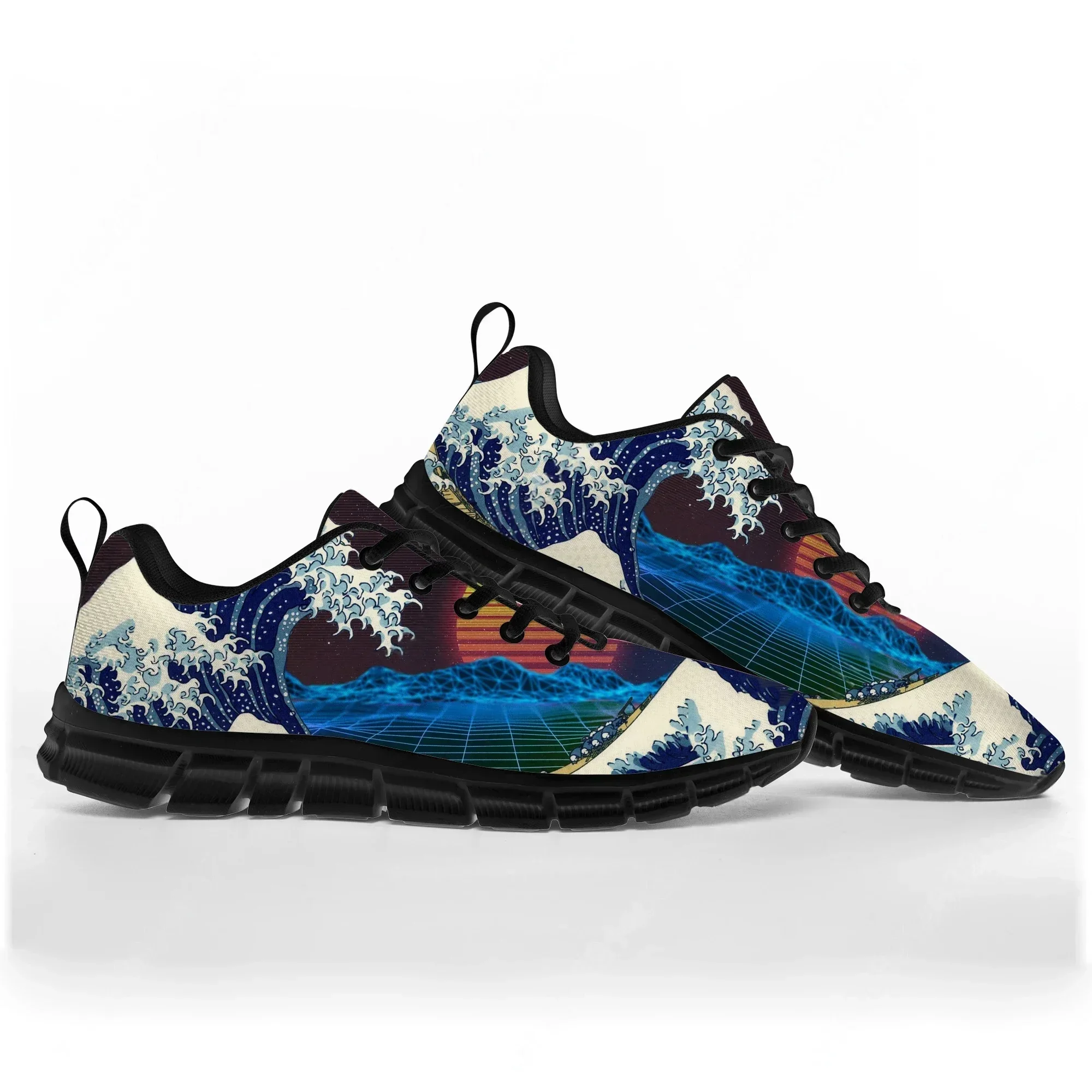 

Art The Great Wave Off Kanagawa Sports Shoes Mens Womens Comfortable Sneakers Custom High Quality Couple Shoe