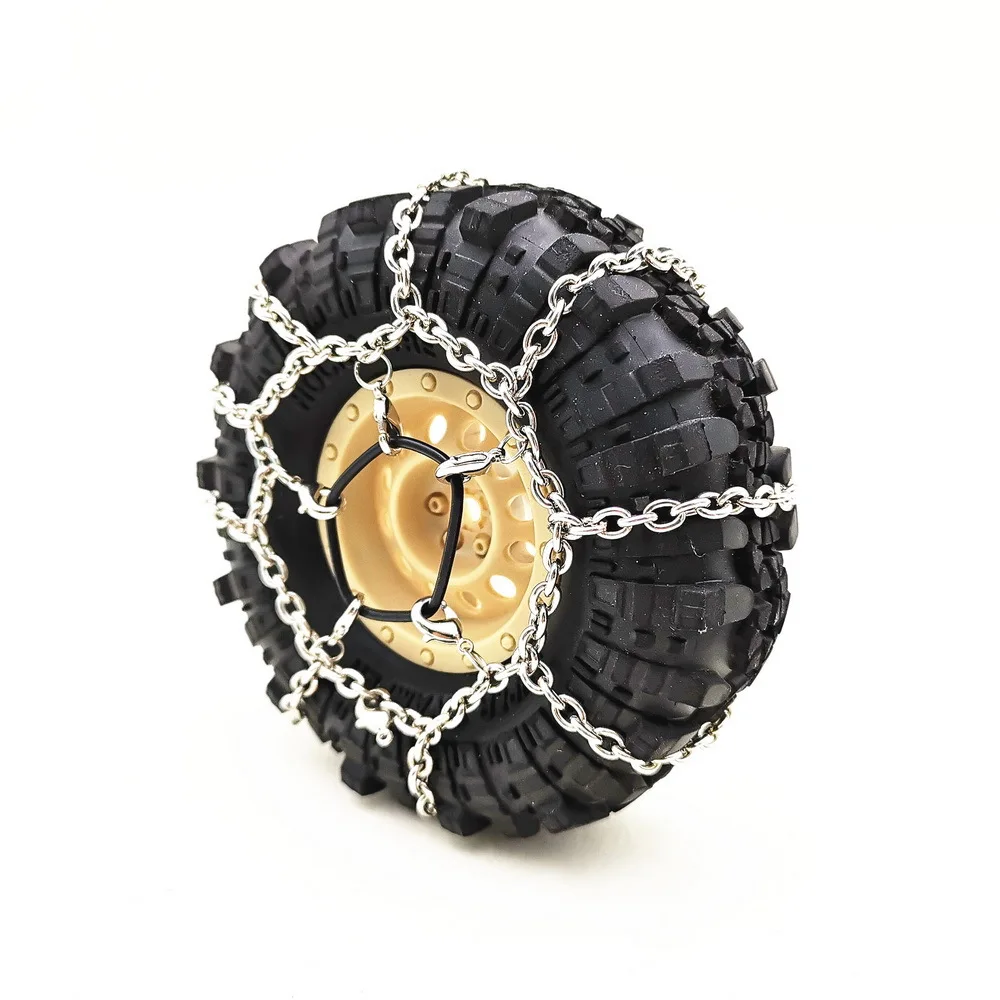 

Цепи противоскольжения для шин RC (1/10 TRX-4 SCX10 D90 D110) для краулеров, универсальные, для снега и бездорожья, декоративные, улучшенные детали