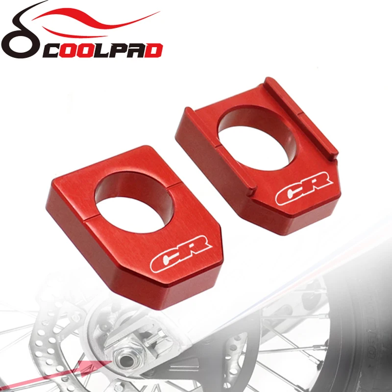 For HONDA CR 125R 250R 2000-2007 Motorcycle Chain Adjuster Slider Regulator Swingarm Axle Blocks Accessories