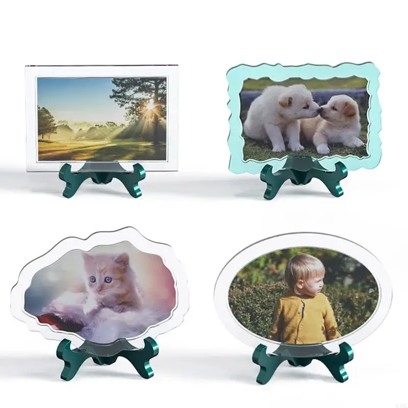 

DIY Square Photo Frame Epoxy Resin Mold with round Bracket Set Silicone Desktop Decoration Craft Mould for Handmade Projects