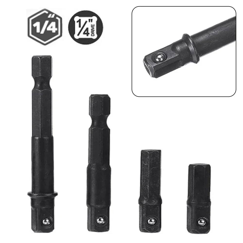 1/4pcs Socket Adapter Electric Drill Pistol Drill Drill Bits For Electric Screwdriver Pneumatic Drill Power Tools 50mm 65mm