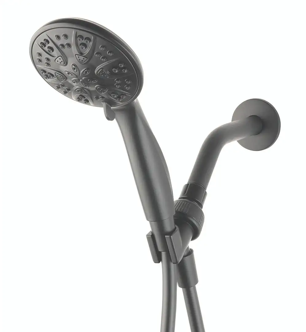 5 Setting Handheld Shower Head Matte Black Rotate The Lever on The Handheld To Change Settings 5 Spray Settings