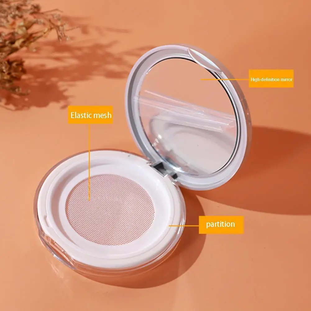 Recarregáveis Air Cushion Puff Box, recipiente cosmético portátil com caso, espelho de maquiagem em pó, garrafas vazias, cosméticos, 3g, F1S9