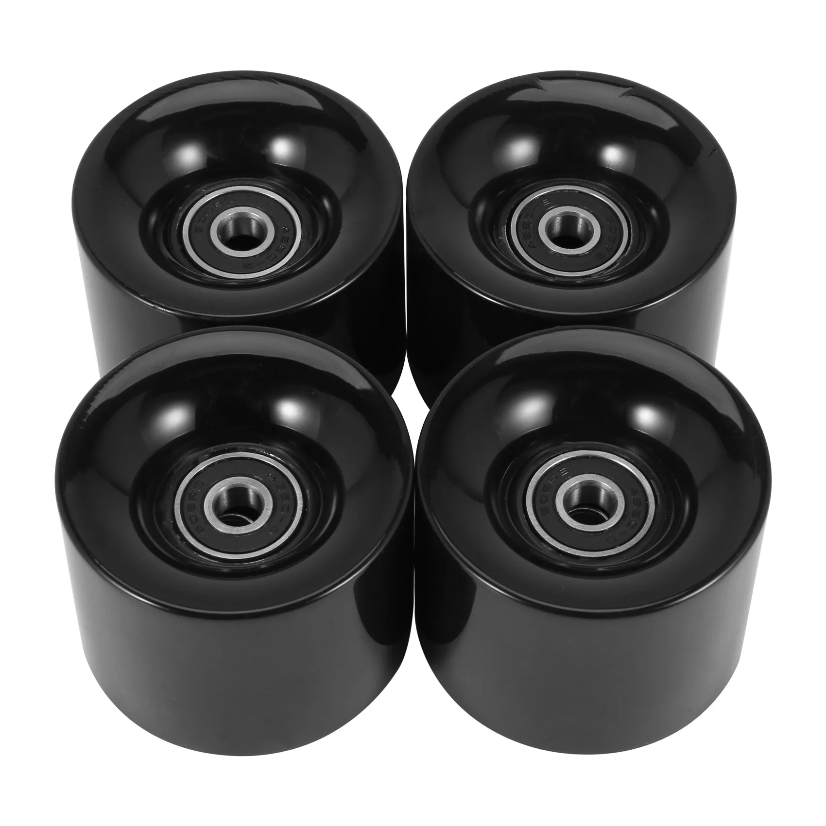 Pack of 4 60mm Skateboard Wheels + ABEC-9 Bearing Steel and Spacers Cruiser Wheels