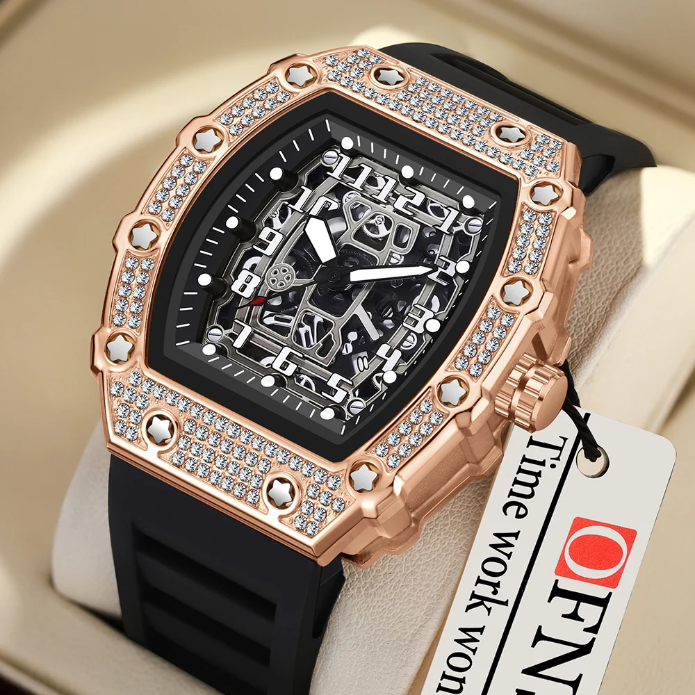 Reloj de cuarzo para hombre de marca de lujo Tonneau, relojes de pulsera de acero inoxidable, relojes con diseños Pagani resistentes al agua para hombre, Relojio Hommer