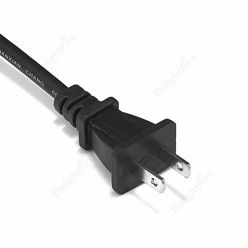 US Plug Power Extrension Cord 1.5m 220V 2*0.75mm2 IEC 320 C13 Power Extrension Cable For PC Computer Monitor HDTV Samsung TV