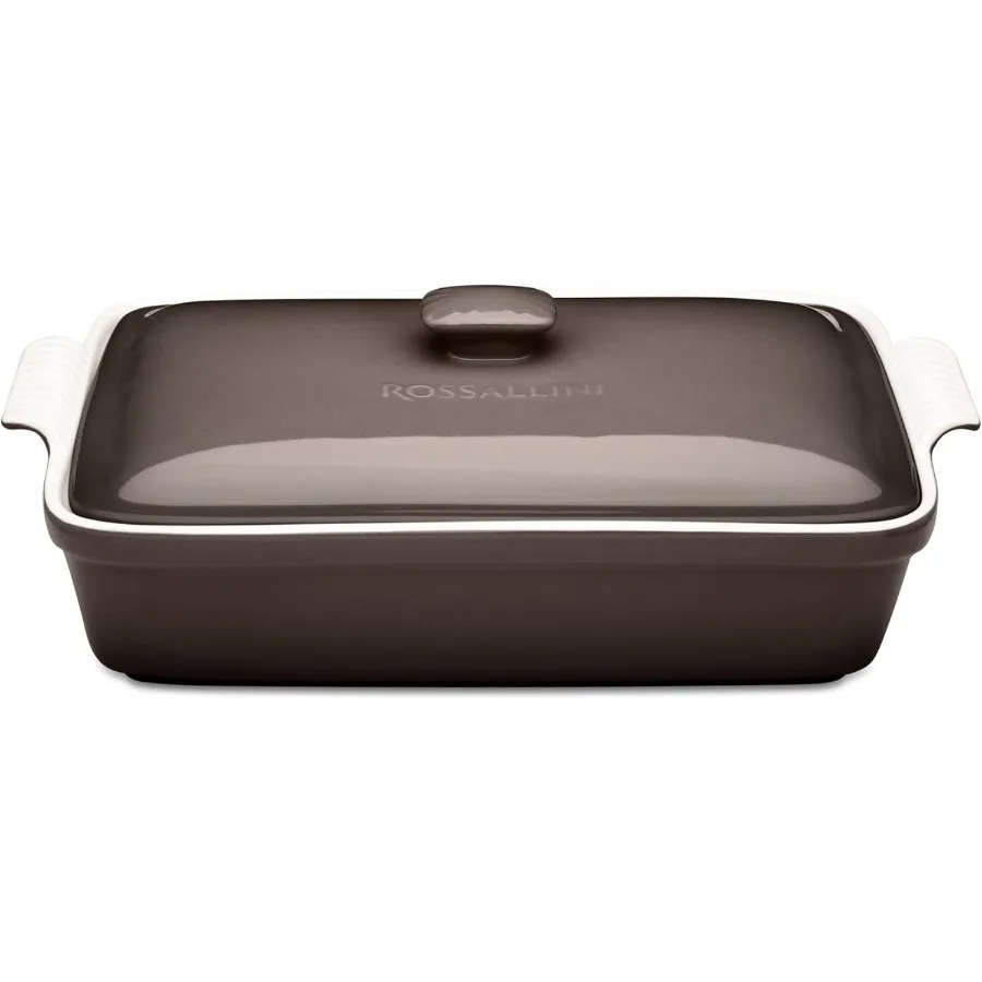 

Керамическая запеканка, набор форм для выпечки с крышкой, прямоугольная посуда, очень большая, 4,23 литра, устрица 13 на 9 дюймов