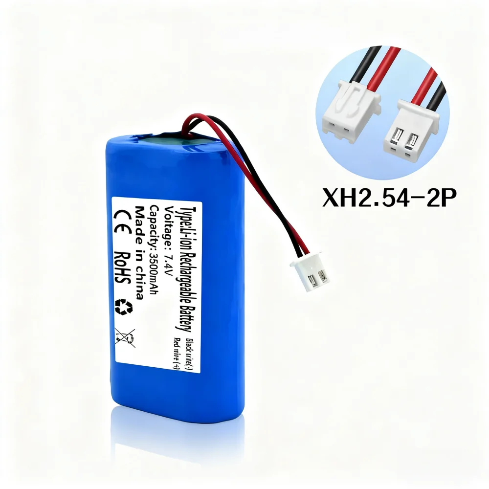 

7.4V 18650 2S1P Rechargeable Battery Pack 2600mAh 3000mAh 3500mAh for Electric Toys Remote Control Car Truck Boat.