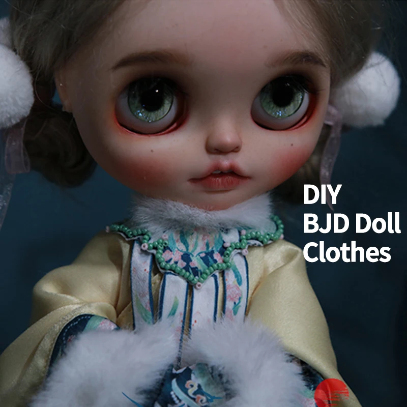 YESTARY DIY BJD Doll Clothes Blythe Doll Accessories Obitsu27 1/3 1/4 1/6 DIY Material Kit Doll Clothes Vintage Dress Girl Gifts