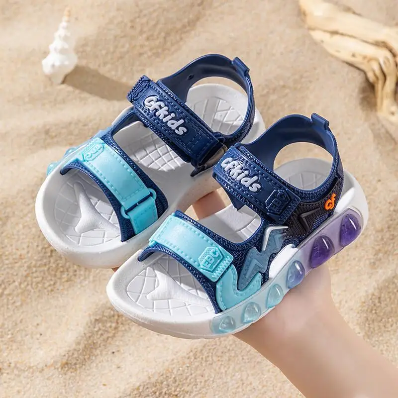 Children Sandals 2026 New Summer Anti Slip Soft Sole Girls Big Kids Toddler Baby Beach Sandals Kawaii Fashion Trendy Non-Slip