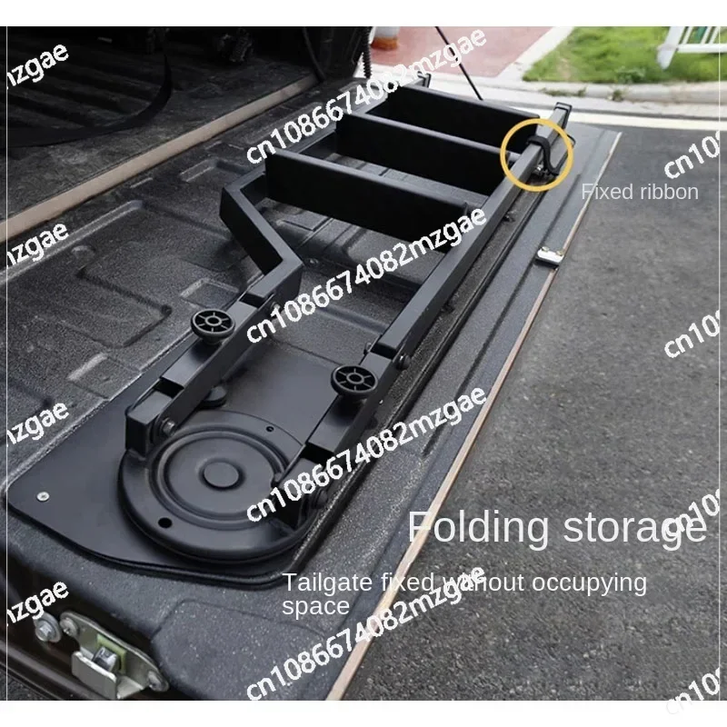 For Pickup Truck Car Rear Door  Tailgate Folding  Auxiliary  126CM Universal Tailgate Rotary Ladder Suitable