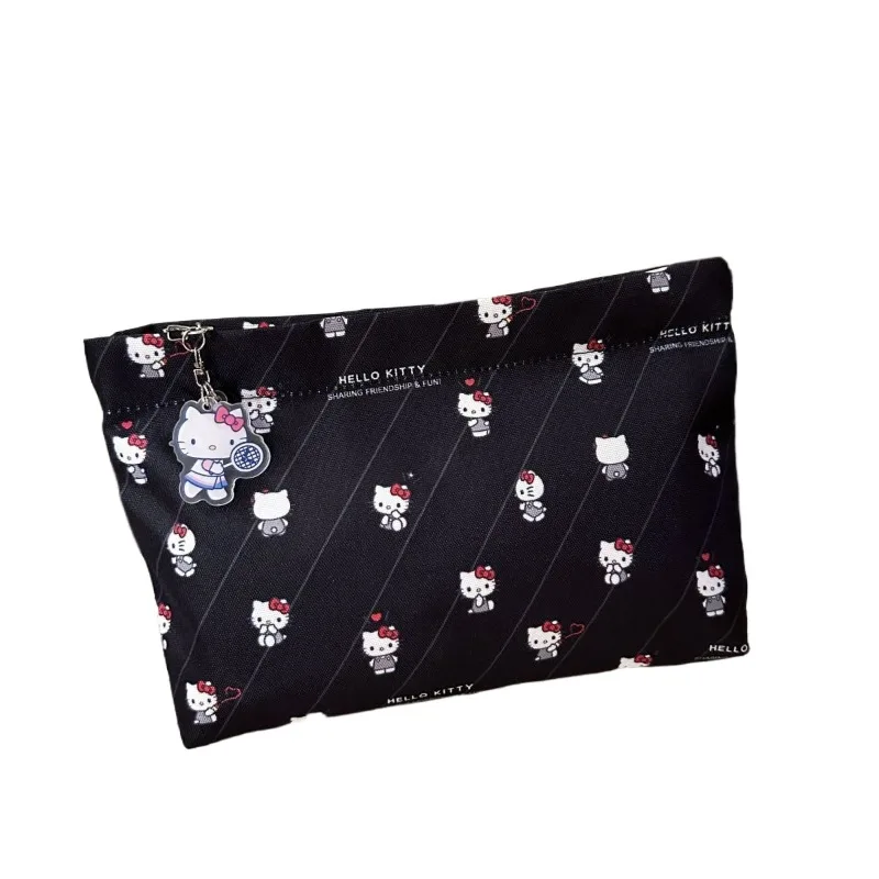 

Sanrio Unisex Canvas Makeup Bag for Women Hello Kitty Toiletry Bag Travel Cosmetic Organizer with Anti-Scratch Zipper