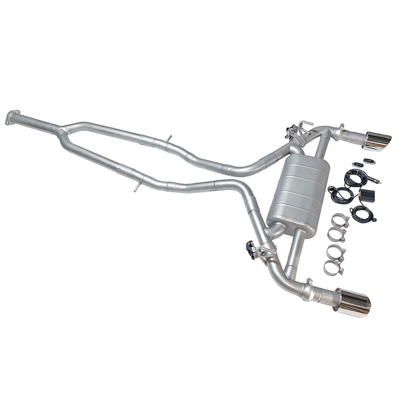 For 2023 Infiniti Q50S 3.0T Catback exhaust muffler, 304 stainless steel high performance electronic valve exhaust system