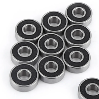 10Pcs 608RS Ball Bearings Metal Double Shielded Miniature Deep Groove Skateboard Ball Bearings 8mm X 22mm X 7mm 608 Bearing
