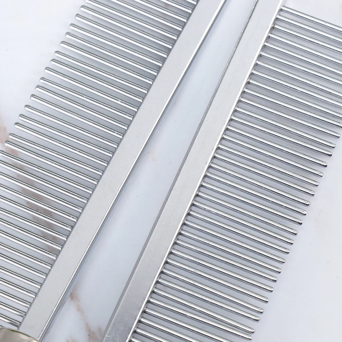 

2Pcs Wood Handle Pet Comb Stainless Steel Pin Dog Grooming Tool for Puppy Hair Cleaning Detangle Massage Comb Pet Grooming Tool