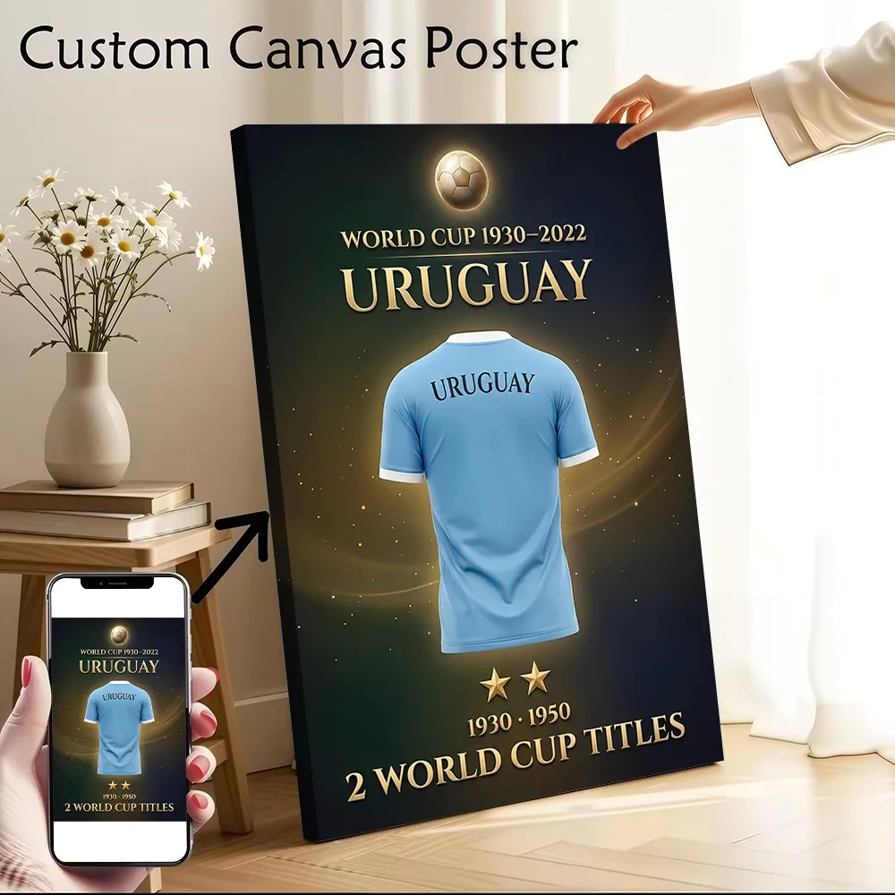 Uruguay Titles Printed Canvas Poster Personalized High Quality Wall Art Paintings for Specialty and Themed Home Decor Painting