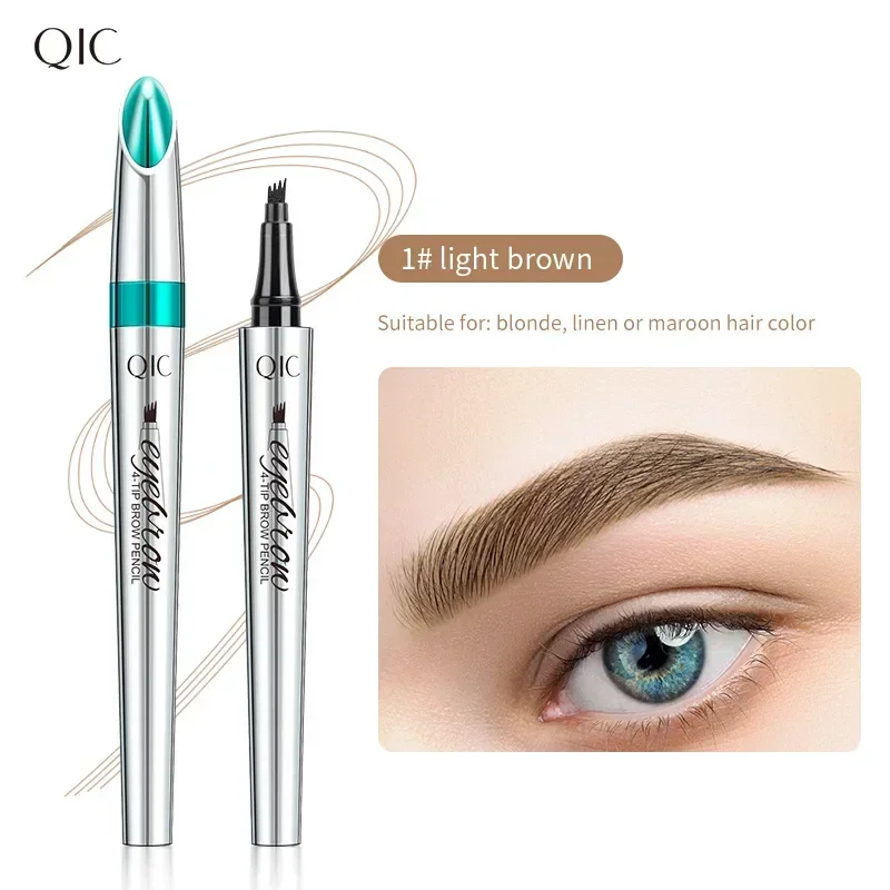 QIC 5 สี Liquid ดินสอเขียนคิ้วอาชีพ Eyebrow ปากกากันน้ําติดทนนานธรรมชาติหนา Eyebrow Tint Enhancer เครื่องสําอาง