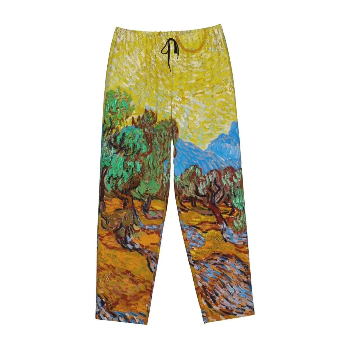 

Custom Vincent Van Gogh Olive Trees Landscape Women Pajama Pants Lounge Sleep Sleepwear Bottoms with Pockets