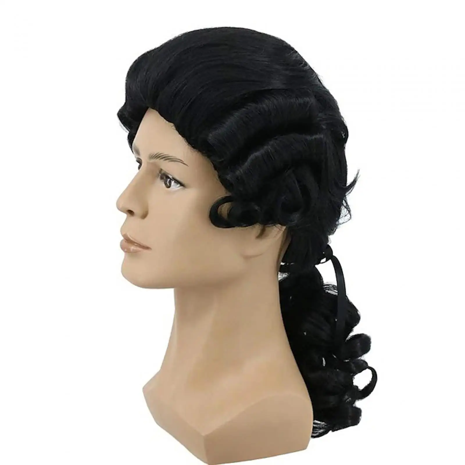 Colonial Wig Heat Resistant Comic Con Halloween Women Men Wig