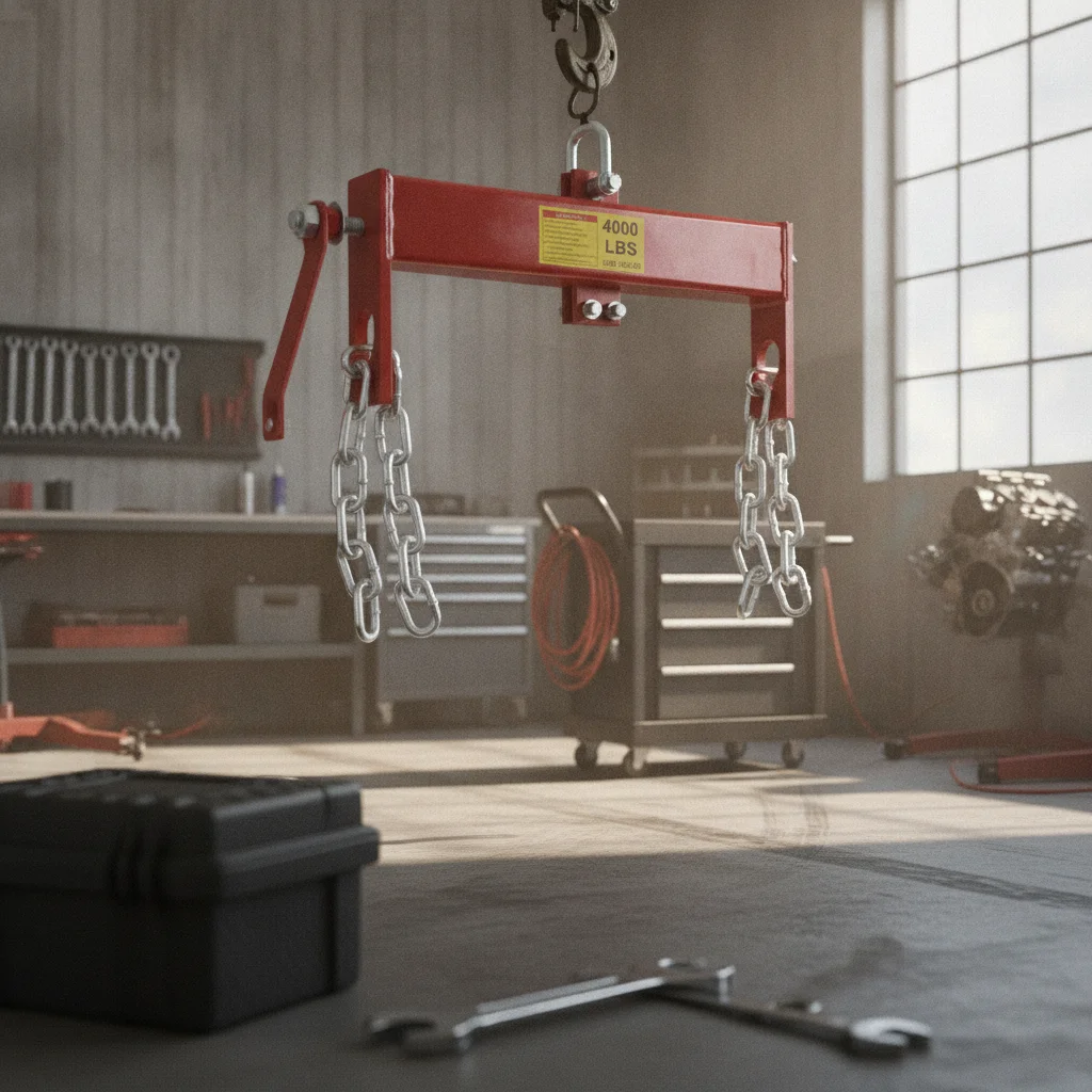 

Engine Hoist Leveler Heavy-Duty Engine Load Leveler with Chains Shop Crane Accessory Sturdy Versatile for Mechanics