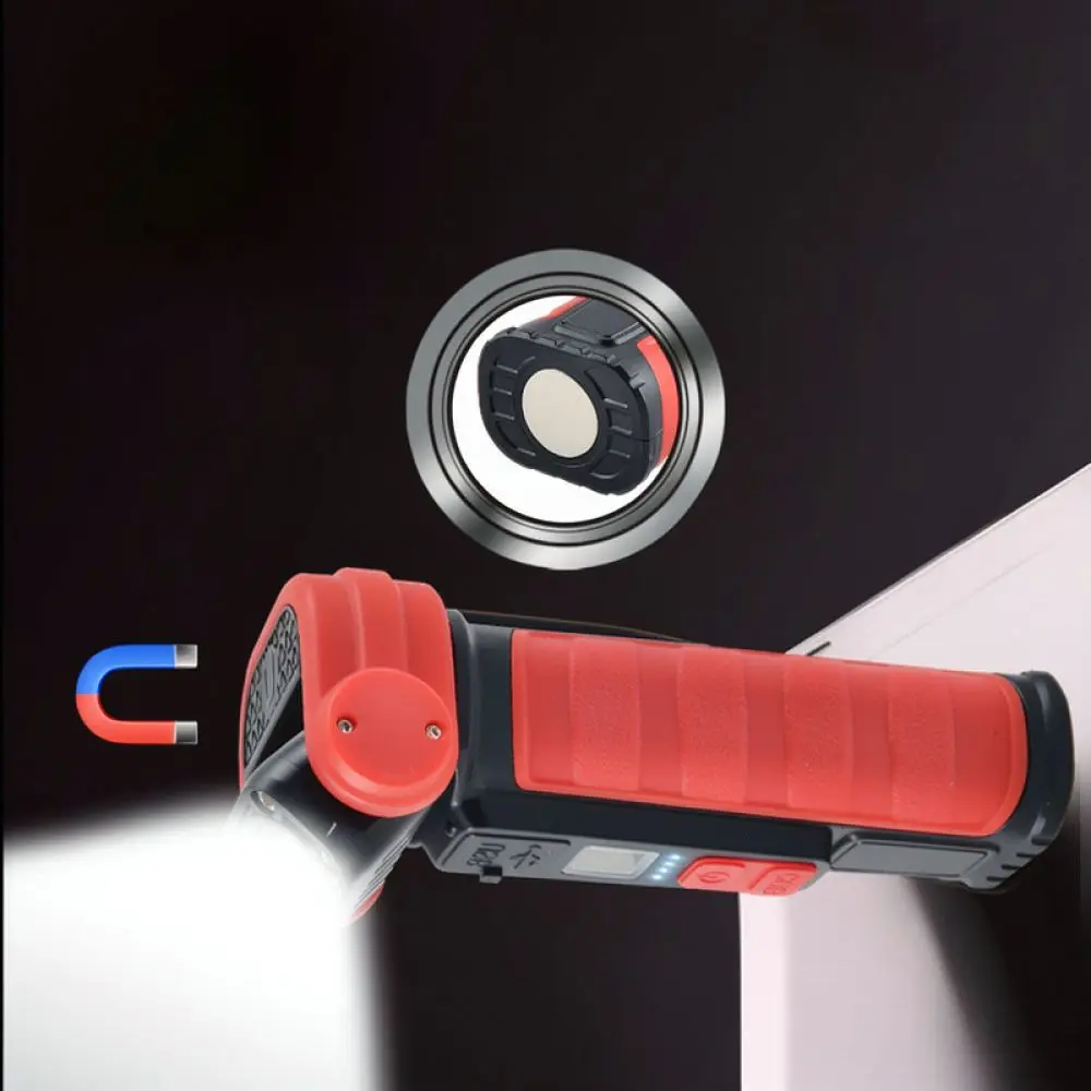 Handheld Magnetic COB Work Light Rechargeable Flashlight For Jixing Portable Auto Repair Emergency Inspection Lamp Tool