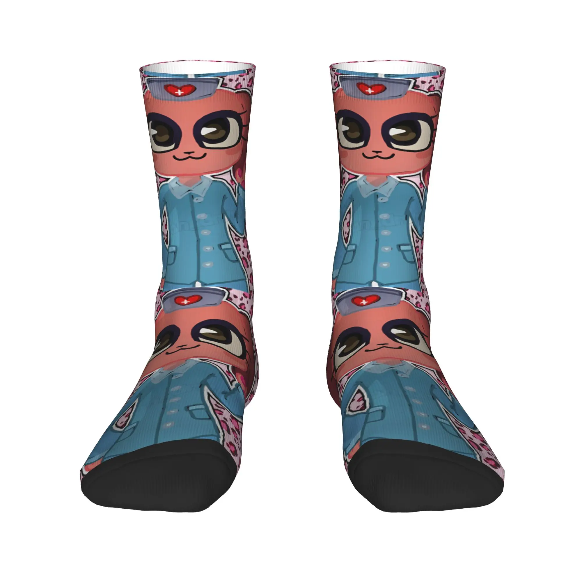 Animal Hospital Nurse Dog Pink Cartoon Stockings Men's Socks High Quality Socks Winter Anti Skid Graphic Socks Birthday Gift