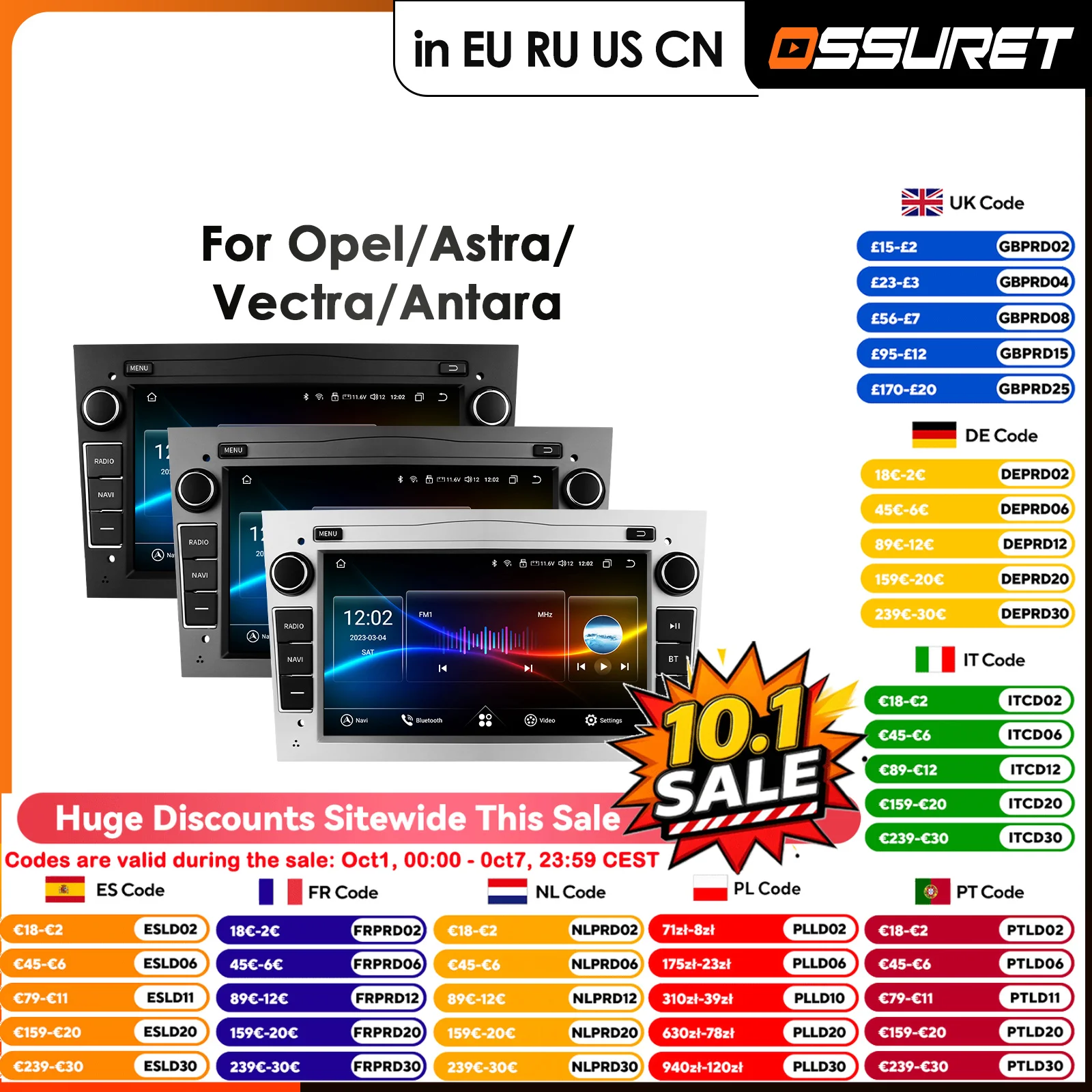 Lettore multimediale per auto Android 2 Din per Opel Astra H J Vectra Vauxhall Antara Zafira Corsa CD Vivaro Meriva Veda Carplay 4G GPS