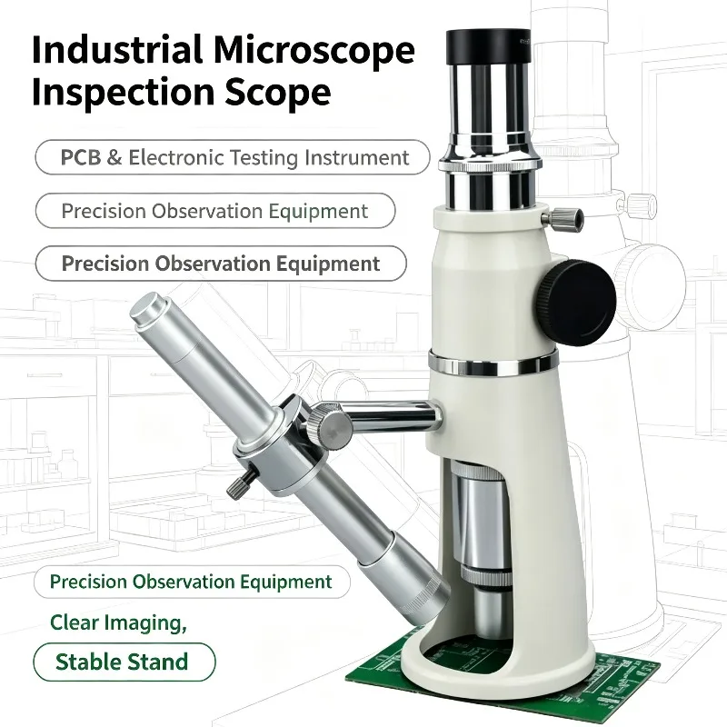 For  Upgraded Magnifier Scale, 100X Straight Ruler Microscope With Light, High Precision Measuring Lens