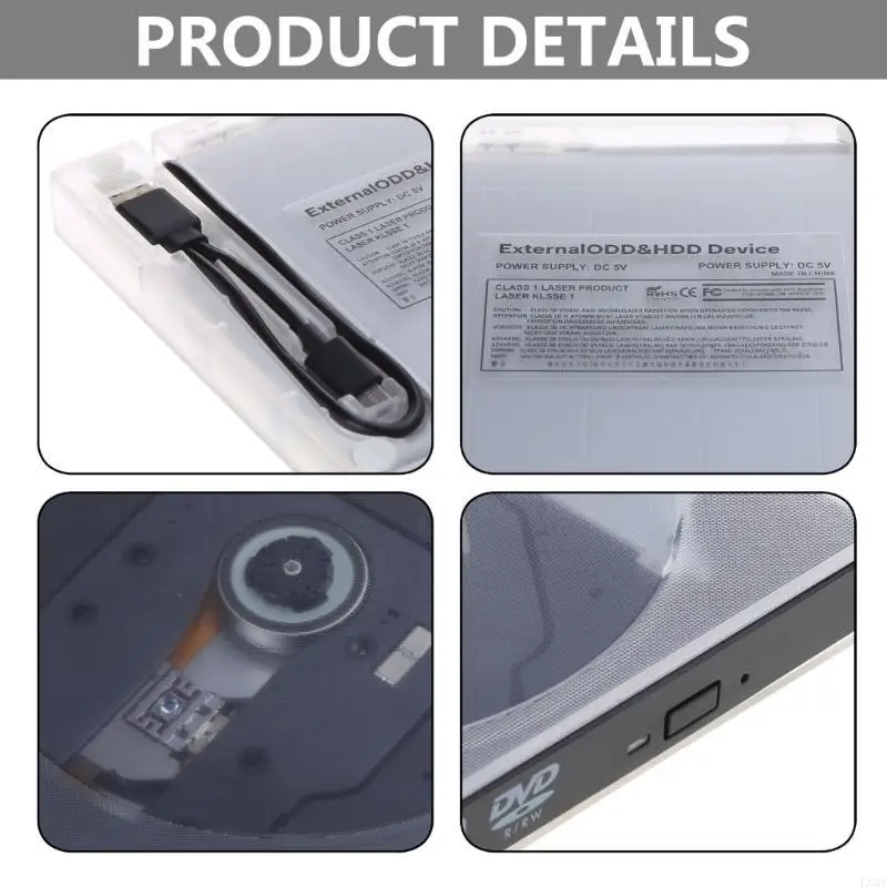 

LX0B Внешний USB3.0 Тип C DVD Оптический привод для ноутбука для
