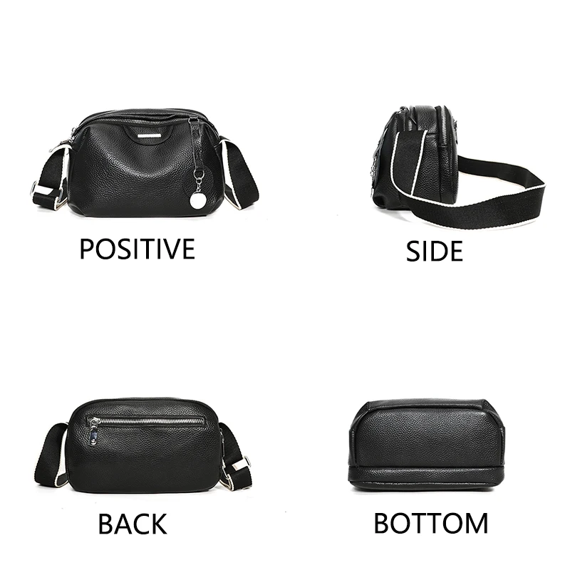 New High Quality Cowhide Women\'s Handbag Fashionable Casual Female Shoulder Bags Luxury Designer Girls Diagonal Straddle Bag Sac