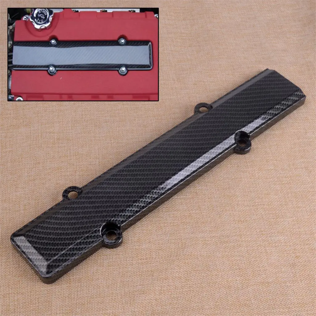 CITALL Durable Carbon Fiber Black ABS Car Valve Spark Plug Cover Fit For Honda VTEC B18 B16A B-Series Acura Integra