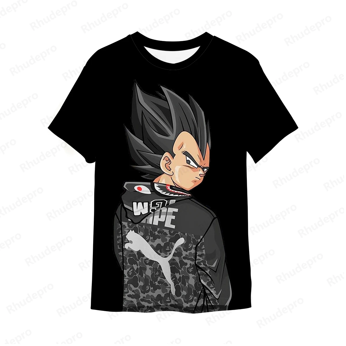 

Summer Men's T-shirt Children Dragon Ball New Tops Vegeta Clothing Streetwear Goku Y2k 2024 Fashion 100-5XL Trend Hip Hop