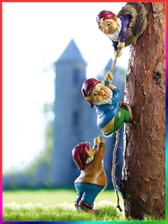 Mini wspinaczka gnomy krasnolud bajki ogród statua miniatury dziedziniec Elf rysunek mikro krajobraz z żywicy odkryty figurka Ornament