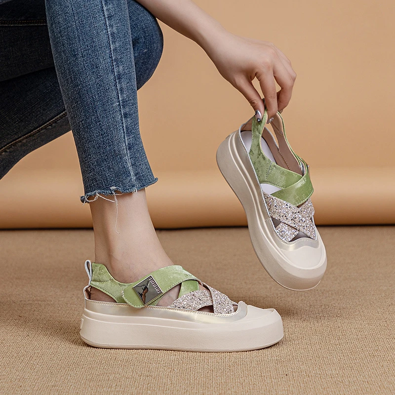 CICIYANG Women's Sandals 2025 Summer New Anti-slip Breathable Roman Female Shoes Large Size 42 43 Sneakers Casual Sandals Female - Image 3