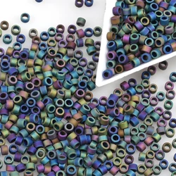 2.5mm Japan Colorful Metallic Matte Glass Beads Large Hole Cylindrical beads For Jewelry Making Diy Necklace Bracelet Earring