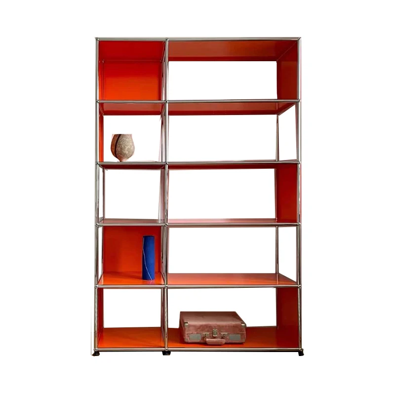 Middle aged modular bookshelves, bookshelves, and cabinets for floor to floor storage