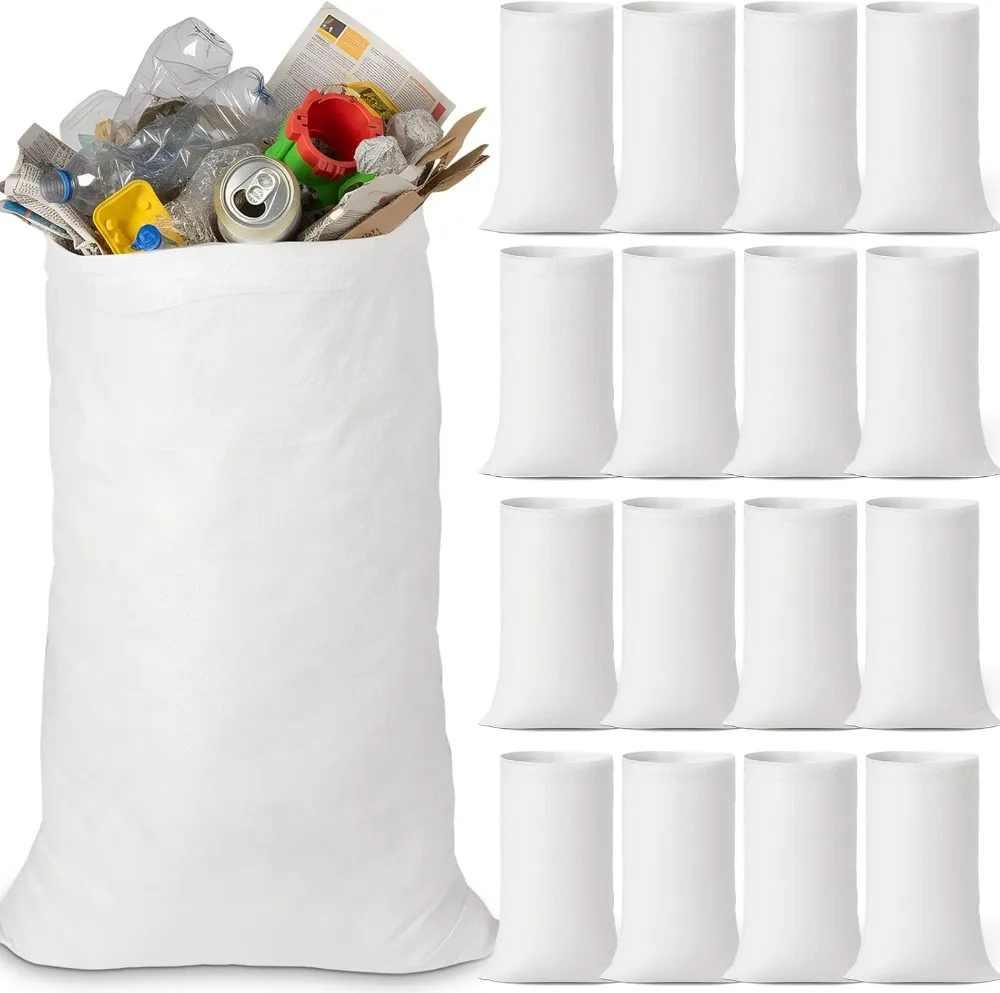 40 Pcs Heavy Duty Contractor Bags Bulk 40 Gallon Woven Polypropylene Contractor Garbage Bags Trash Bag for Construction