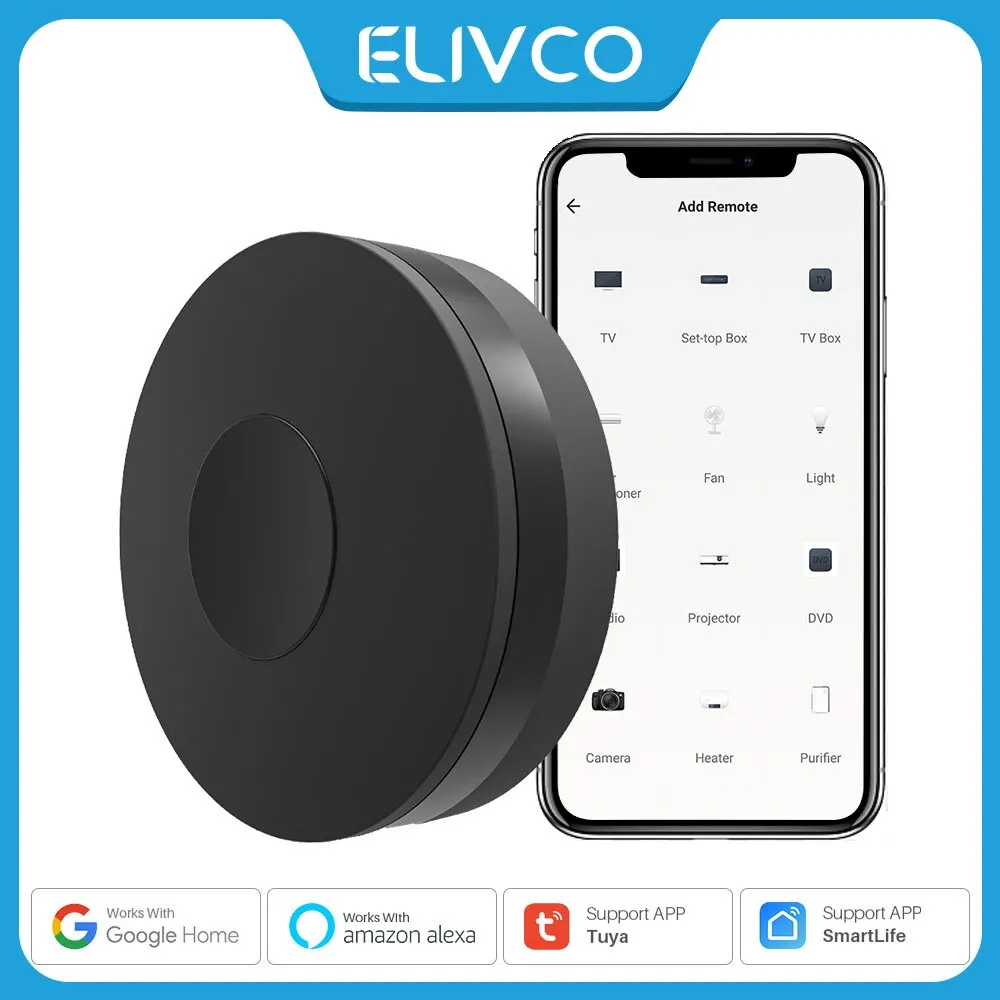 Tuya IR telecomando Smart WiFi universale a infrarossi per Smart Home Control per TV DVD AUD AC funziona con Amzon Alexa Google Home