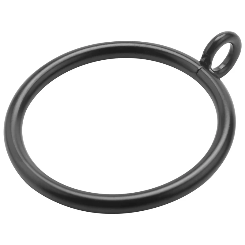 

40 Pack 1.5 Inch (38Mm) Inner Diameter Metal Curtain Rings Drapery Eyelet Curtain Rings - Black