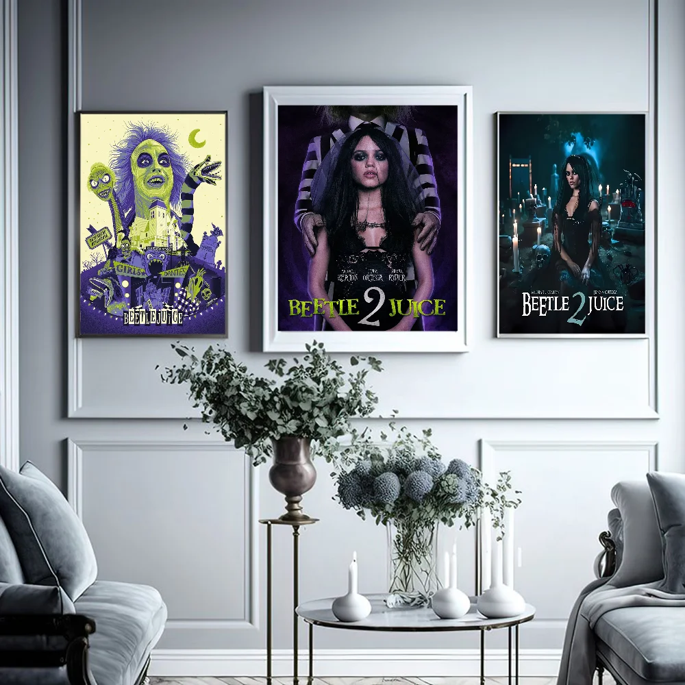 Classic Movie Beetlejuice Horror Comedy Classic Vintage Posters HD Quality Wall Art Retro Posters For Home Room Wall Decor