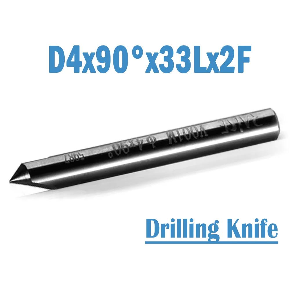 

D4x90°x33Lx2F Key Machine Cutter RAISE 80 Grade NINJA Solid Carbide Dimple Cutter Drilling Knife For NINJA VORTEX,NINJA TOTAL