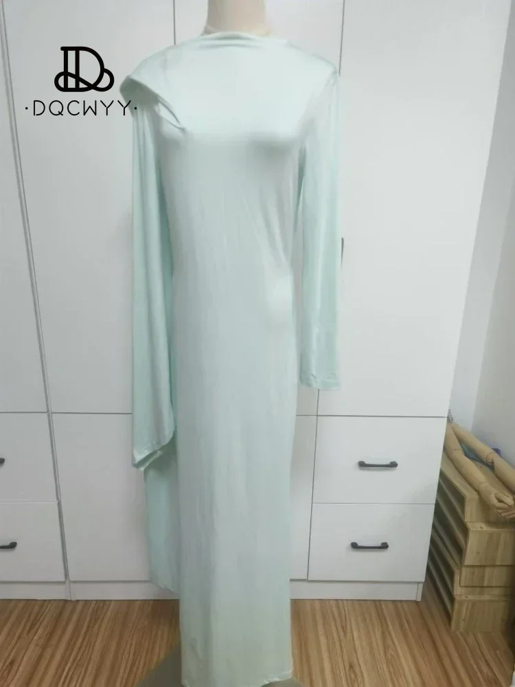 Vestidos Elegantes de primavera para mujer, traje largo con tirantes para el hombro, holgado, informal, Color sólido, 2024