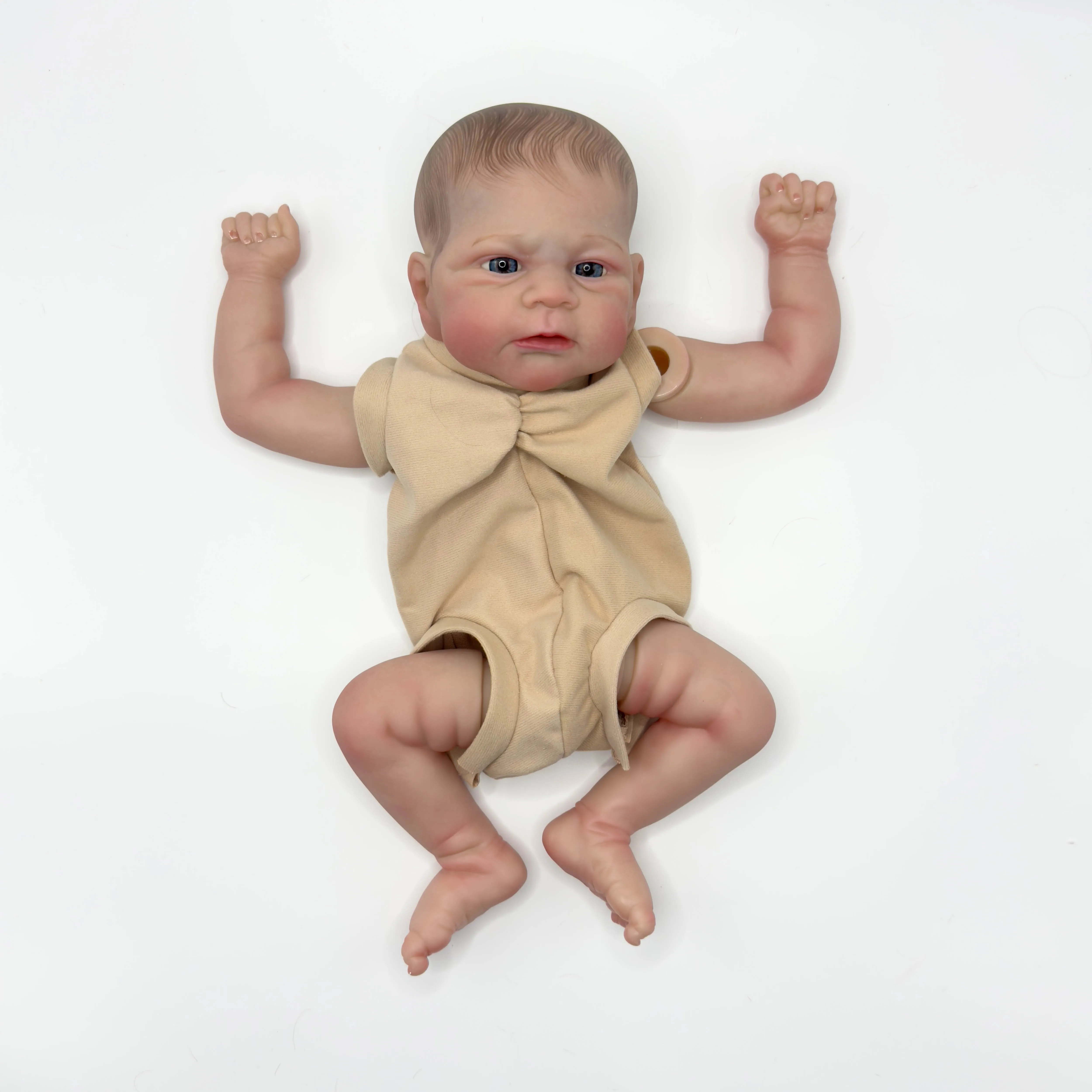 NPK 19-calowy zestaw lalek Elijah Reborn - szczegółowe malowanie Realistyczne, miękkie w dotyku części lalek DIY już pomalowane