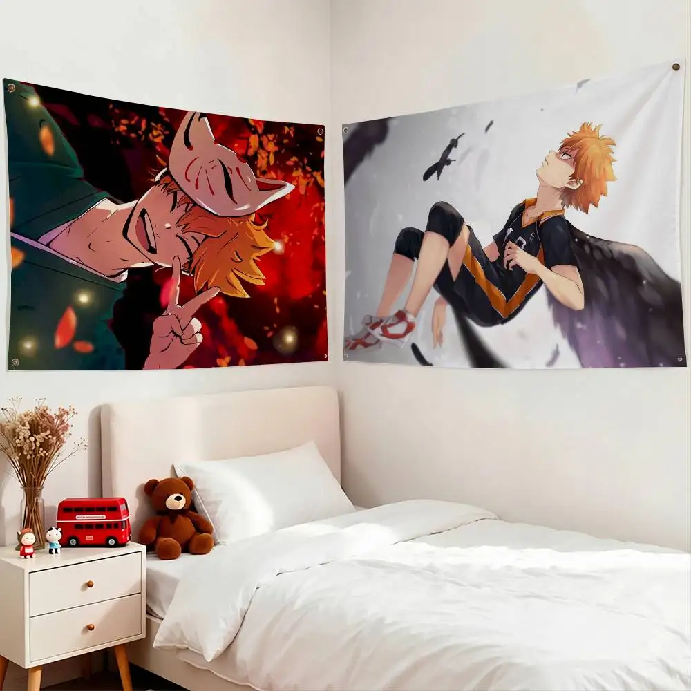 Shoyo Hinata H-Haikyuus Flags Wall Hanging Tapestry Outdoor Garage Room Decorative flag Background Blanket